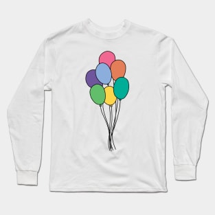 Rainbow Party Balloons Long Sleeve T-Shirt